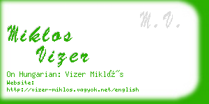 miklos vizer business card